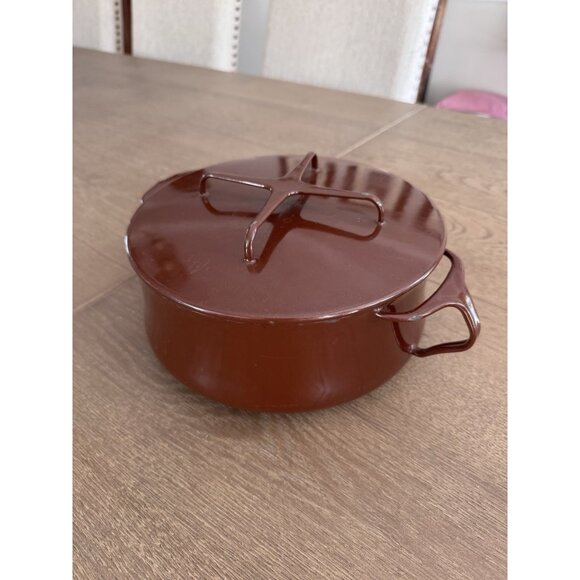 Vintage Dansk Kobenstyle 1970's 2QT Casserole Dish Lid Brown Model#712 CLEAN - Picture 2 of 13